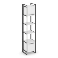 Rift RF.SU-54 (U) (Белый брилиант/Антрацит) Шкаф 5 ниш узкий