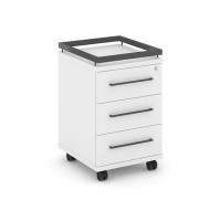 Rift RF.TM-003 (Белый брилиант/Антрацит) Тумба мобильная усиленная + рамка