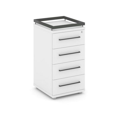 Rift RF.TPR-002 (Белый брилиант/Антрацит) Тумба приставная + рамка