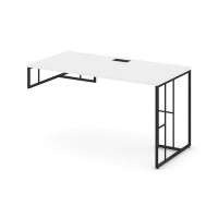 Rift RF.SPOT-003 (L) (Белый брилиант/Черный) Стол письменный для опорной тумбы левый