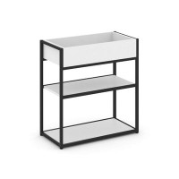 Rift RF.STM-011 (Белый брилиант/Черный) Стеллаж металлический низкий приставной