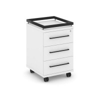 Rift RF.TM-003 (Белый брилиант/Черный) Тумба мобильная усиленная + рамка