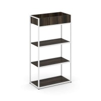 Rift RF.STM-001 (Дуб мали/Белый) Стеллаж металлический высокий приставной