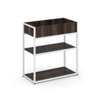 Rift RF.STM-012 (Дуб мали/Белый) Стеллаж металлический низкий приставной