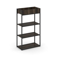 Rift RF.STM-001 (Дуб мали/Черный) Стеллаж металлический высокий приставной