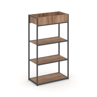 Rift RF.STM-001 (Дуб табак/Антрацит) Стеллаж металлический высокий приставной