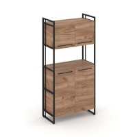 Rift RF.SS-42 (Дуб табак/Черный) Шкаф 4 ниши широкий