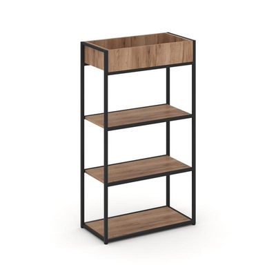 Rift RF.STM-002 (Дуб табак/Черный) Стеллаж металлический высокий приставной