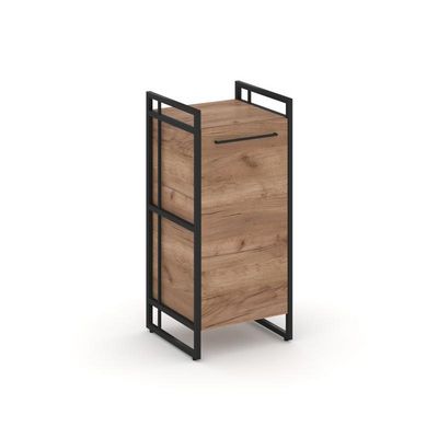 Rift RF.SU-21 (L) (Дуб табак/Черный) Шкаф 2 ниши узкий