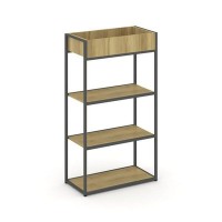 Rift RF.STM-003 (Дуб винченцо/Антрацит) Стеллаж металлический высокий приставной