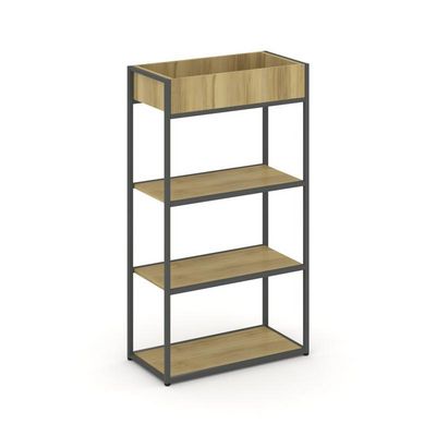 Rift RF.STM-003 (Дуб винченцо/Антрацит) Стеллаж металлический высокий приставной
