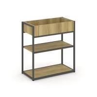 Rift RF.STM-013 (Дуб винченцо/Антрацит) Стеллаж металлический низкий приставной