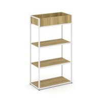 Rift RF.STM-001 (Дуб винченцо/Белый) Стеллаж металлический высокий приставной