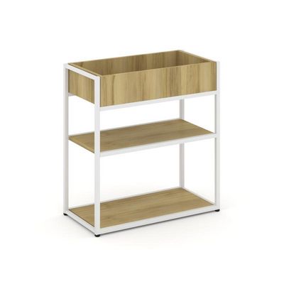 Rift RF.STM-011 (Дуб винченцо/Белый) Стеллаж металлический низкий приставной