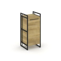 Rift RF.SU-21 (L) (Дуб винченцо/Черный) Шкаф 2 ниши узкий