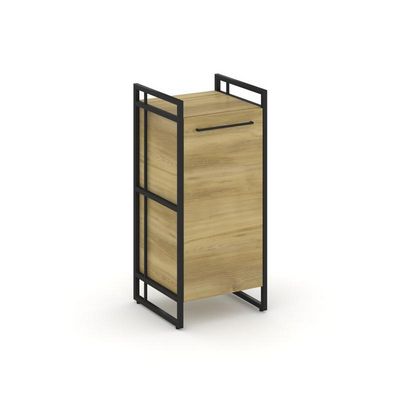 Rift RF.SU-21 (L) (Дуб винченцо/Черный) Шкаф 2 ниши узкий