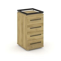 Rift RF.TPR-002 (Дуб винченцо/Черный) Тумба приставная + рамка