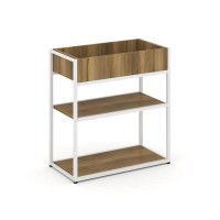 Rift RF.STM-013 (Сандал янтарный/Белый) Стеллаж металлический низкий приставной