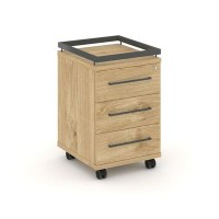 Rift RF.TM-003 (Тиквуд светлый/Антрацит) Тумба мобильная усиленная + рамка