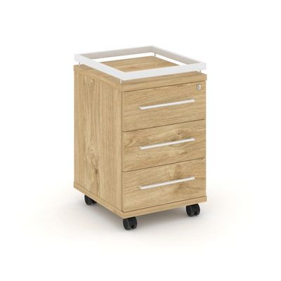 Rift RF.TM-003 (Тиквуд светлый/Белый) Тумба мобильная усиленная + рамка