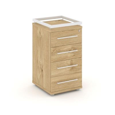 Rift RF.TPR-002 (Тиквуд светлый/Белый) Тумба приставная + рамка