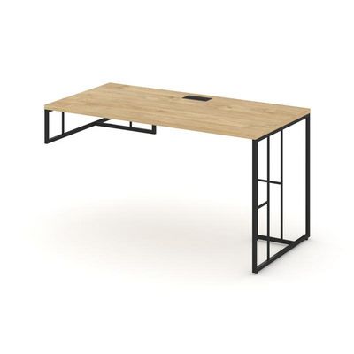 Rift RF.SPOT-014 (L) (Тиквуд светлый/Черный) Стол письменный для опорной тумбы левый