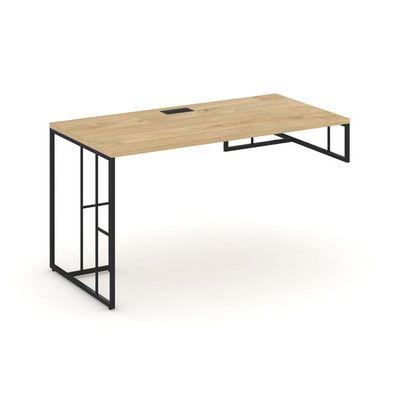 Rift RF.SPOT-014 (R) (Тиквуд светлый/Черный) Стол письменный для опорной тумбы правый