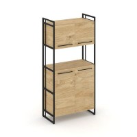 Rift RF.SS-42 (Тиквуд светлый/Черный) Шкаф 4 ниши широкий