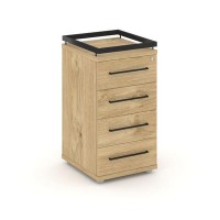 Rift RF.TPR-002 (Тиквуд светлый/Черный) Тумба приставная + рамка