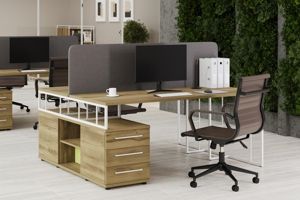 Мебель Rift дуб винченцо/белый металл