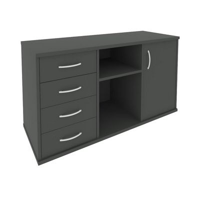 Riva А.МТ-2F (Антрацит) Тумба под оргтехнику сервисная (4 ящика фолдинг)
