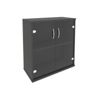Riva А.СТ-3.2 (Антрацит) Шкаф низкий широкий (2 низкие двери стекло)