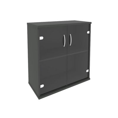 Riva А.СТ-3.2 (Антрацит) Шкаф низкий широкий (2 низкие двери стекло)