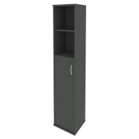Riva А.СУ-1.6 Л (Антрацит) Шкаф высокий узкий левый (1 средняя дверь ЛДСП)