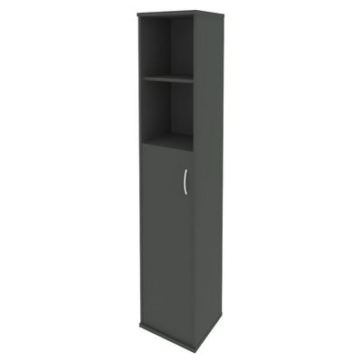 Riva А.СУ-1.6 Л (Антрацит) Шкаф высокий узкий левый (1 средняя дверь ЛДСП)