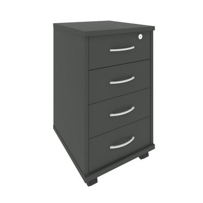 Riva А.ТМ-4F (Антрацит) Тумба подкатная (4 ящика фолдинг, с замком)