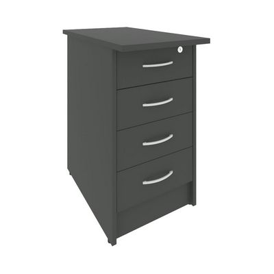 Riva А.ТП-4.2F (Антрацит) Тумба приставная (4 ящика фолдинг, с замком)