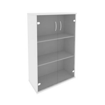 Riva А.СТ-2.4 (Белый) Шкаф средний широкий (2 средние двери стекло)