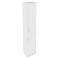 Riva А.СУ-1.3 Пр (Белый) Шкаф высокий узкий правый (1 низкая дверь ЛДСП, 1 средняя дверь ЛДСП)