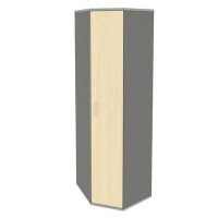 Riva А.ГБ-3 (Клен/Металлик) Гардероб угловой (выдвижная вешалка)