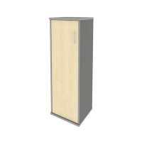 Riva А.СУ-2.3 Л (Клен/Металлик) Шкаф средний узкий левый (1 средняя дверь ЛДСП)