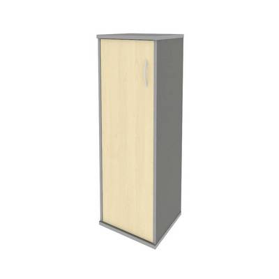 Riva А.СУ-2.3 Л (Клен/Металлик) Шкаф средний узкий левый (1 средняя дверь ЛДСП)