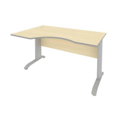 Riva ПЛ.СА-2 Л (Клен/Металлик) Стол криволинейный левый