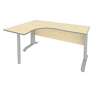 Рива ПЛ.СА-4 Л (Клен/Металлик) Стол криволинейный левый