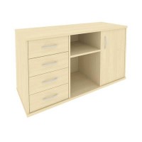 Riva А.МТ-2F (Клен) Тумба под оргтехнику сервисная (4 ящика фолдинг)