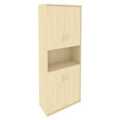 Riva А.СТ-1.5 (Клен) Шкаф высокий широкий (4 низкие двери ЛДСП)