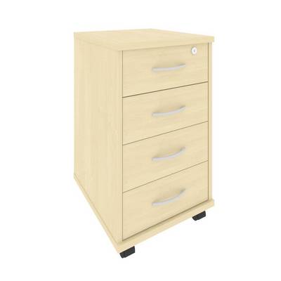 Riva А.ТМ-4F (Клен) Тумба подкатная (4 ящика фолдинг, с замком)