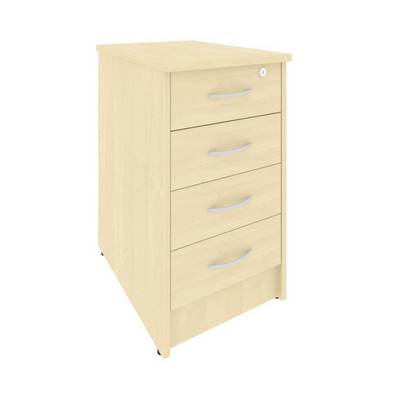 Riva А.ТП-4.1F (Клен) Тумба приставная (4 ящика фолдинг, с замком)