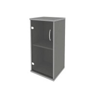 Riva А.СУ-3.2 Л (Металлик) Шкаф низкий узкий левый (1 низкая дверь стекло)