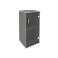 Riva А.СУ-3.2 Пр (Металлик) Шкаф низкий узкий правый (1 низкая дверь стекло)